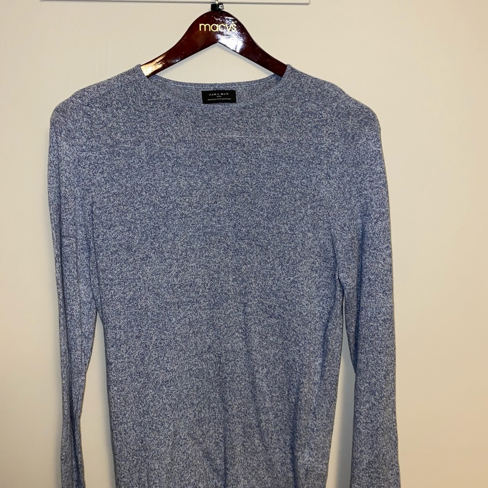 Zara Sky Blue Lightweight Knit Sweater